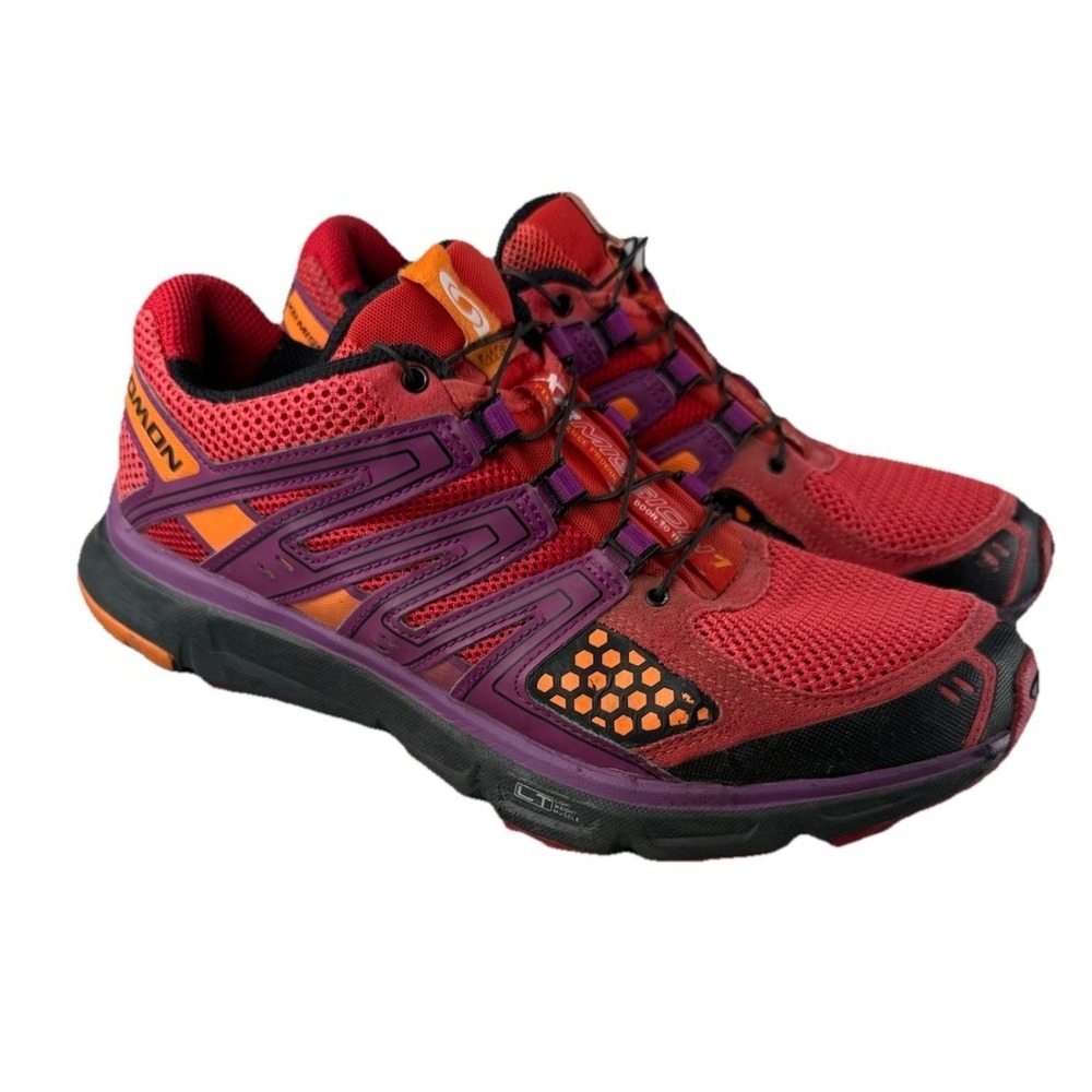 Vintage Salomon XR Mission Gorpcore Trail Sneakers - Red/Purple  Women's Size 10
